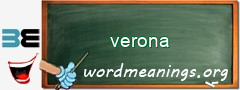 WordMeaning blackboard for verona